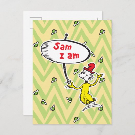 Dr. Seuss | Sam-I-Am Holding Sign Briefkaart (Voorkant / Achterkant)