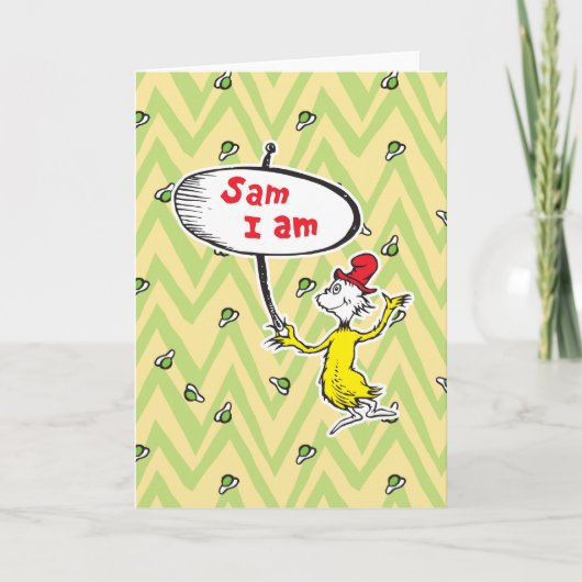Dr. Seuss | Sam-I-Am Holding Sign Kaart (Voorkant)