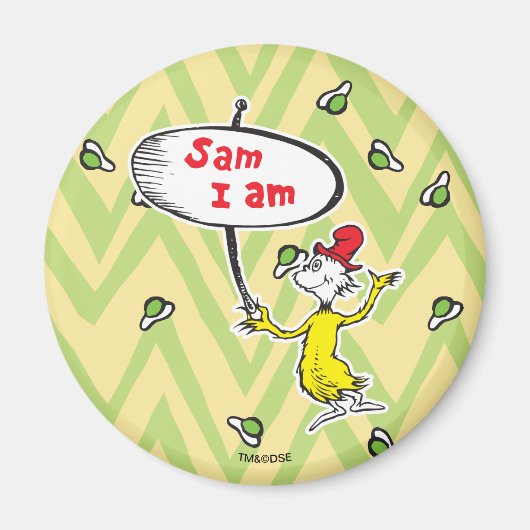 Dr. Seuss | Sam-I-Am Holding Sign Magneet (Voorkant)