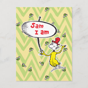 Dr. Seuss Sam-I-Am met bord Briefkaart