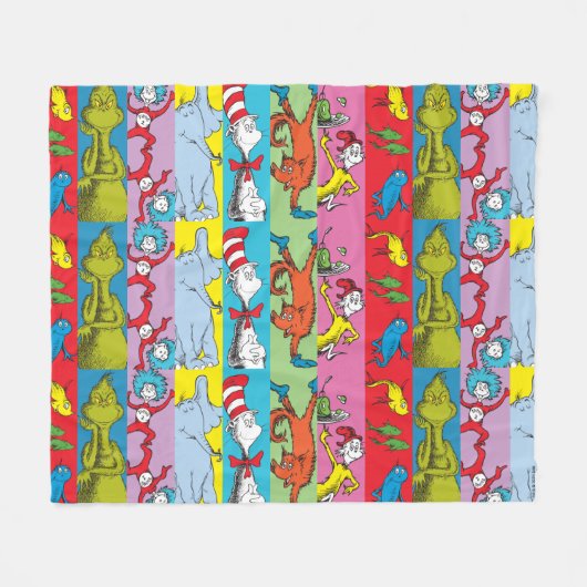 Dr. Seuss | tekensegment Fleece Deken (Voorkant (Horizontaal))