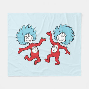 Dr. Seuss Thing 1 en Thing 2 Karakter Fleece Deken