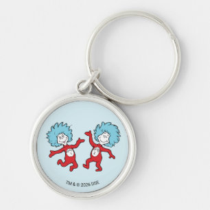 Dr. Seuss Thing 1 en Thing 2 Karakter Sleutelhanger