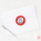 Dr. Seuss | Thing One Thing Two - 1e klas ding Ronde Sticker (Envelop)