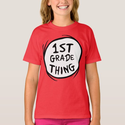 Dr. Seuss | Thing One Thing Two - 1e klas ding T-shirt (Voorkant)