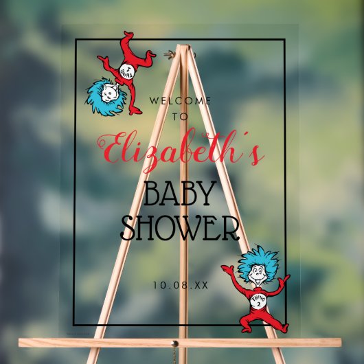 Dr Seuss Thing One Thing Two | Baby shower jumeaux (Neutre)