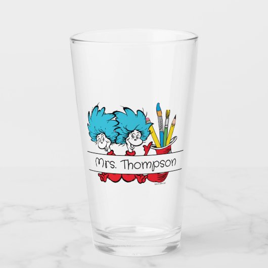 Dr. Seuss | Thing One Thing Two Docent Naam Glas (Voorkant)