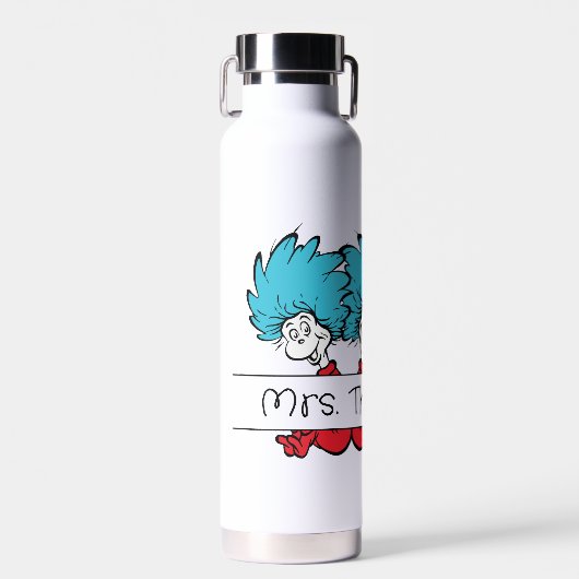 Dr. Seuss | Thing One Thing Two Docent Naam Waterfles (Voorkant)