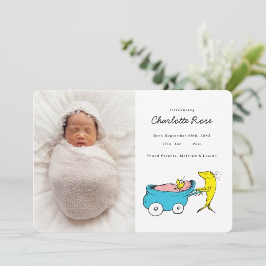 Dr Seuss | Un poisson - Faire-part de naissance fi (Debout devant)