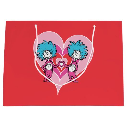 Dr. Seuss Valentijn | Ding één, twee Large Cadeauzakje (Voorkant)