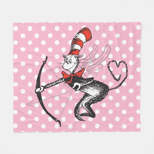 Dr. Seuss Valentijn | Katten in het Pet Cupid Fleece Deken (Voorkant (Horizontaal))