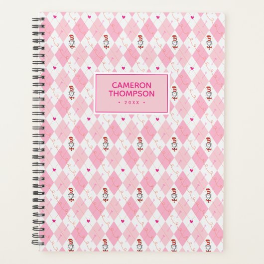 Dr. Seuss Valentijn | Roze argyle-kat in het Pet Planner (Voorkant)