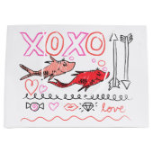 Dr. Seuss Valentijn| XOXO-ontwerp Large Cadeautasje (Voorkant)