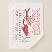 Dr. Seuss Valentijn| XOXO-ontwerp Sherpa Deken (Voorkant)