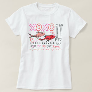 Dr. Seuss Valentijn XOXO-ontwerp T-shirt