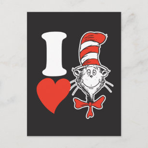 Dr. Seuss Valentijnsdag Ik hou van de Kat in de Feestdagenkaart