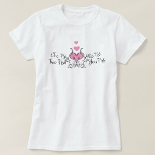 Dr. Seuss Valentijnsdag One Fish Two Fish T-shirt