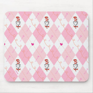 Dr. Seuss Valentijnsdag   Roze Argyle Kat in de Ho Muismat