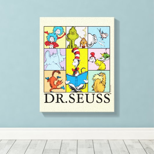 Dr. Seuss | Verhalen grafisch Canvas Afdruk (Insitu (Houten vloer))