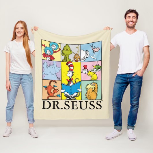 Dr. Seuss | Verhalen grafisch Fleece Deken (In situ)