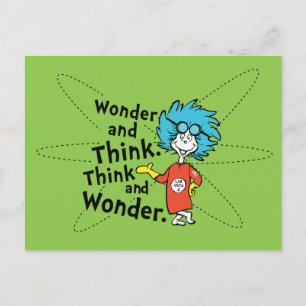 Dr. Seuss Verwondering en denken. Denk en verwon Briefkaart