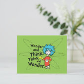 Dr. Seuss | Verwondering en denken. Denk en verwon Briefkaart (Staand voorkant)