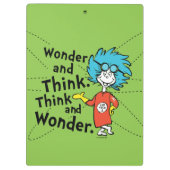 Dr. Seuss | Verwondering en denken. Denk en verwon Klembord (Achterkant)