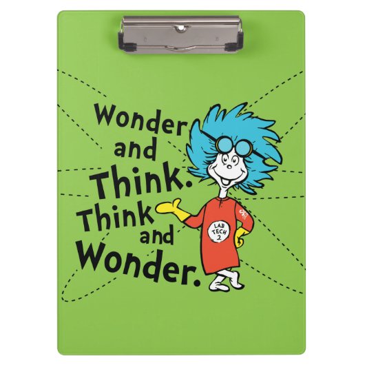 Dr. Seuss | Verwondering en denken. Denk en verwon Klembord (Voorkant)