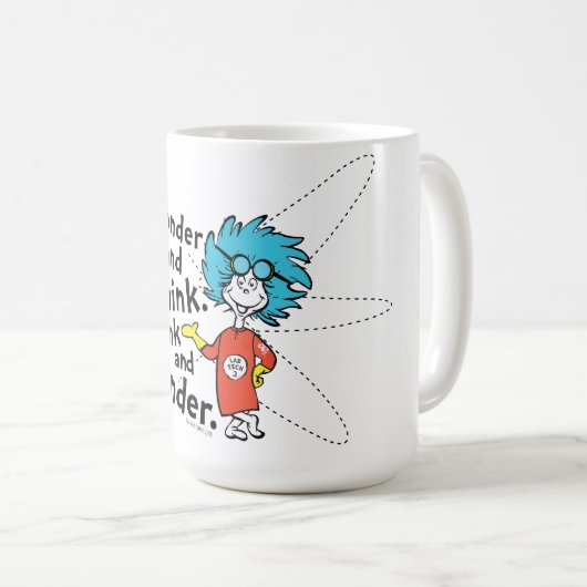 Dr. Seuss | Verwondering en denken. Denk en verwon Koffiemok (Voorkant rechts)