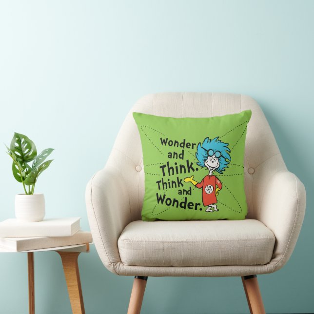 Dr. Seuss | Verwondering en denken. Denk en verwon Kussen (Stoel)