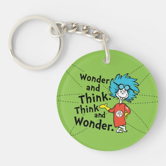 Dr. Seuss | Verwondering en denken. Denk en verwon Sleutelhanger (Voorkant)