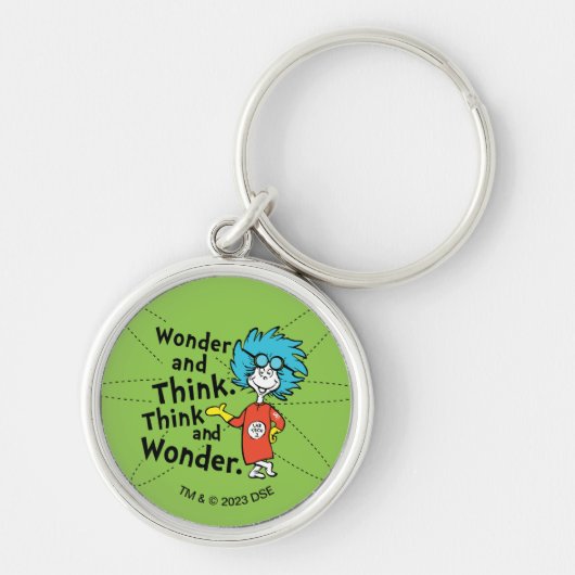 Dr. Seuss | Verwondering en denken. Denk en verwon Sleutelhanger (Voorkant)