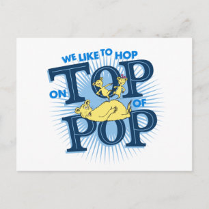 Dr. Seuss We Like To Hop On Top Of Pop Briefkaart
