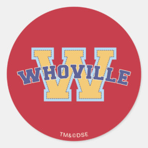 Dr. Seuss   Who-ville Athletic Logo Ronde Sticker