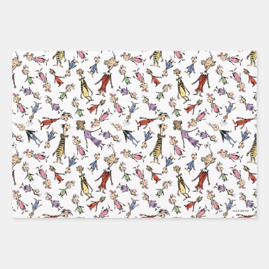 Dr. Seuss Whoville Characters Festive Pattern Inpakpapier Vel (Voorkant 3)