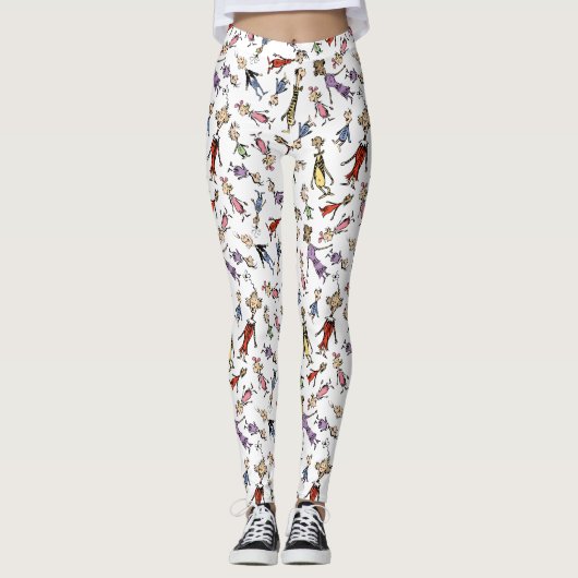 Dr. Seuss Whoville Characters Festive Pattern Leggings (Voorkant)