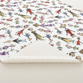 Dr. Seuss Whoville Characters Festive Pattern Sherpa Deken (3/4)