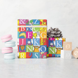 Dr. Seuss's ABC Kleurrijk Blokletterpatroon Cadeaupapier