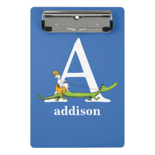 Dr. Seuss's ABC: Letter A - Wit Voeg uw naam toe Mini Klembord