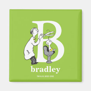 Dr. Seuss's ABC: Letter B - Wit Voeg uw naam toe Magneet