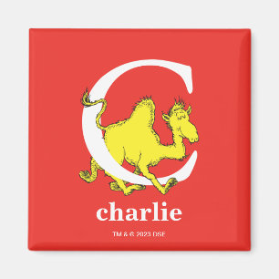 Dr. Seuss's ABC: Letter C - Wit Voeg uw naam toe Magneet