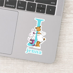 Dr. Seuss's ABC: Letter J - Wit Voeg uw naam toe Sticker