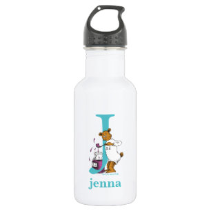 Dr. Seuss's ABC: Letter J - Wit Voeg uw naam toe Waterfles