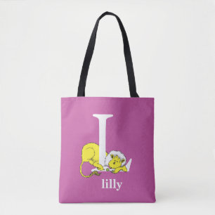 Dr. Seuss's ABC: Letter L - Wit Voeg uw naam toe Draagtas