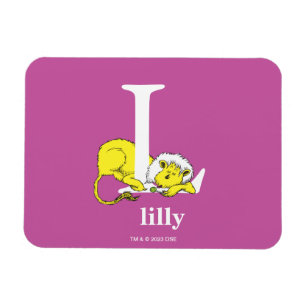 Dr. Seuss's ABC: Letter L - Wit Voeg uw naam toe Magneet