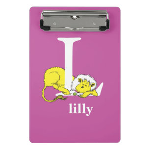 Dr. Seuss's ABC: Letter L - Wit Voeg uw naam toe Mini Klembord