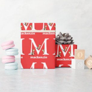 Dr. Seuss's ABC: Letter M - Wit   Voeg uw naam toe Cadeaupapier
