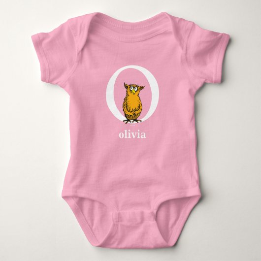 Dr. Seuss's ABC: Letter O - White | Add Your Name Romper (Voorkant)