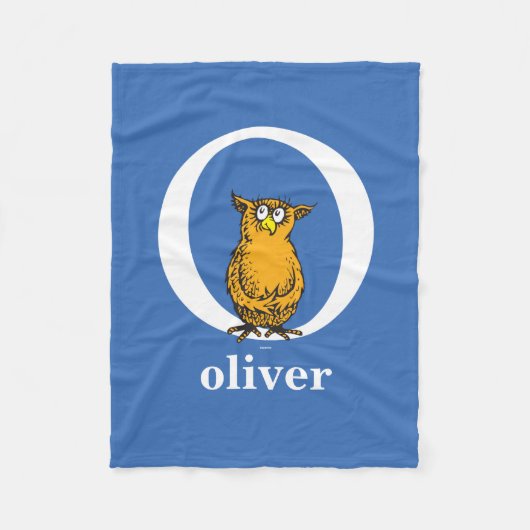 Dr. Seuss's ABC: Letter O - Wit | Voeg uw naam toe Fleece Deken (Voorkant)