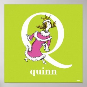 Dr. Seuss's ABC: Letter Q - Wit Voeg uw naam toe Poster